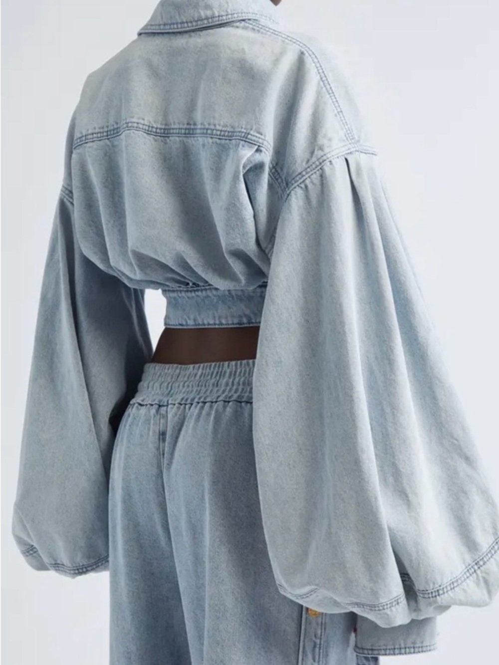 Rebellion Zimmermann Denim Wrap Top - Picture 4 of 11